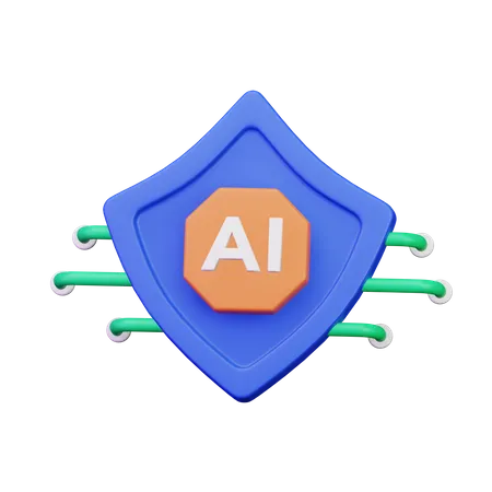 Ai Shield  3D Icon