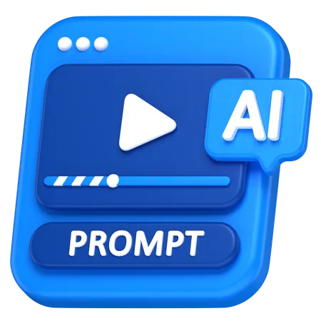 Ai Video  3D Icon