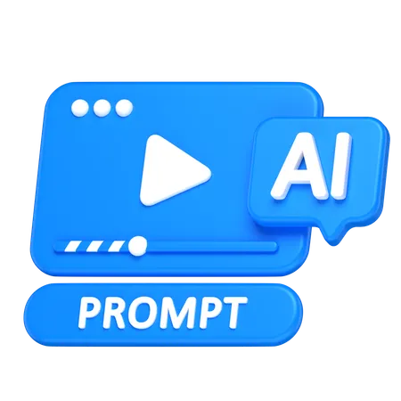 Ai Video  3D Icon