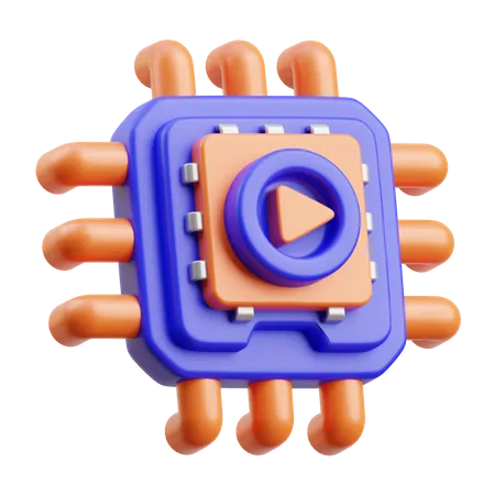 AI Video  3D Icon