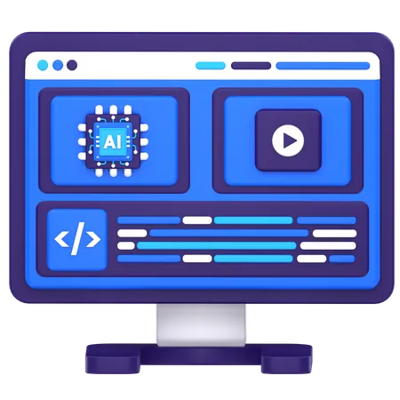 Ai Video Generator  3D Icon