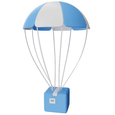 Air Balloon Delivery  3D Illustration