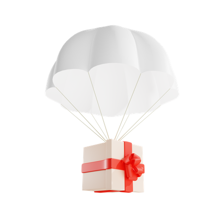 Air gift delivery  3D Illustration