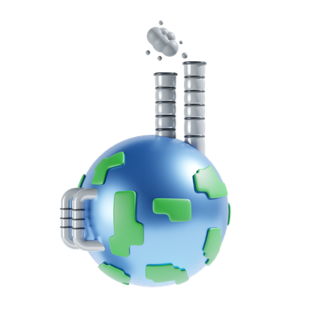 Air Pollution  3D Icon