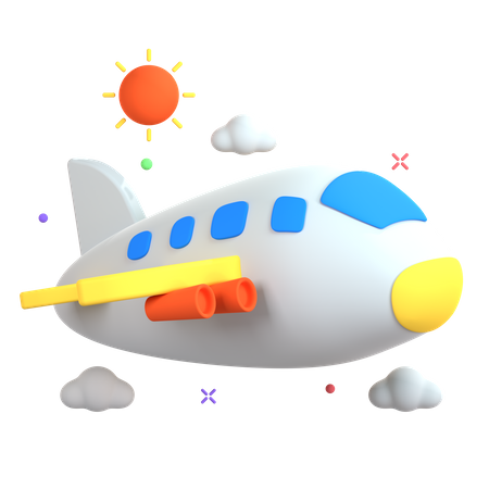 Airplane  3D Illustration