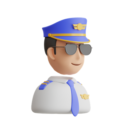 Airplane Pilot  3D Icon