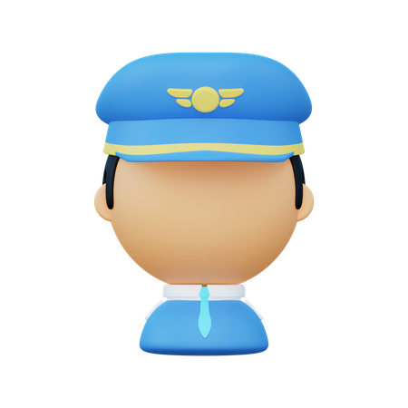 Airplane Pilot  3D Illustration