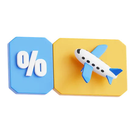 Airplane Ticket  3D Icon