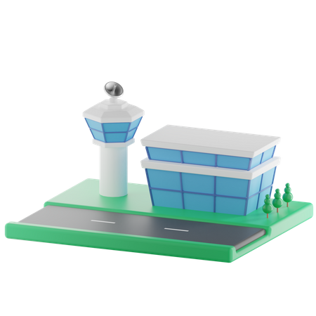 Airport  3D Illustration