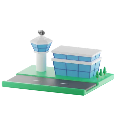 Airport  3D Illustration