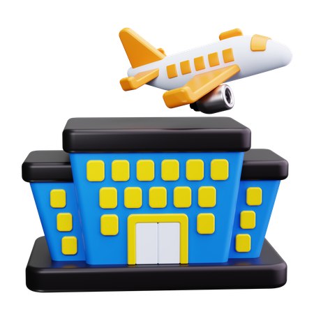 Airport Terminal  3D Icon