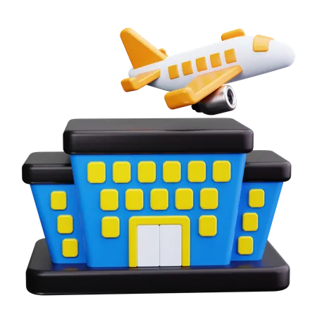 Airport Terminal  3D Icon