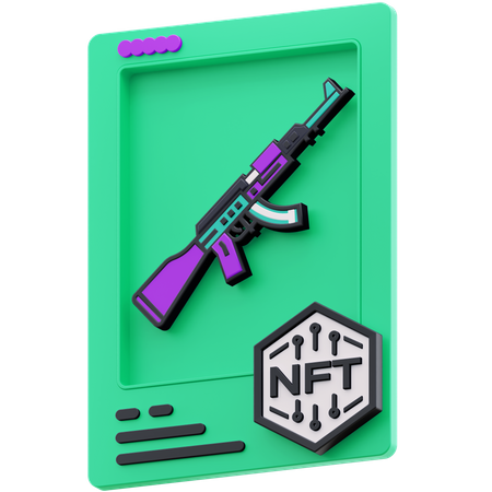 AK-47 NFT  3D Illustration