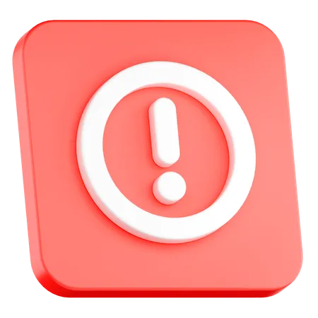 Alert  3D Icon