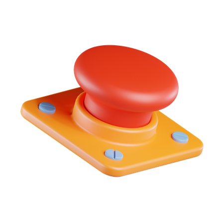 Alert Button  3D Icon