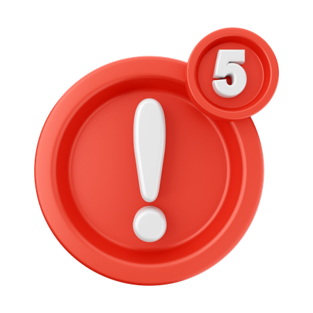 Alert Notification  3D Icon