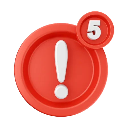 Alert Notification  3D Icon