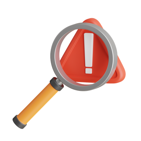 Alert Search  3D Icon