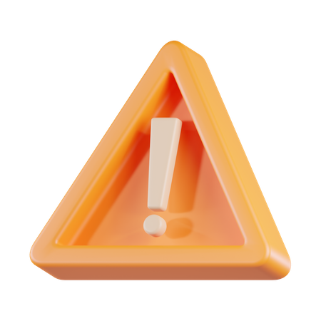 Alert Sign  3D Icon