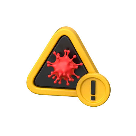 Alerta de virus  3D Icon