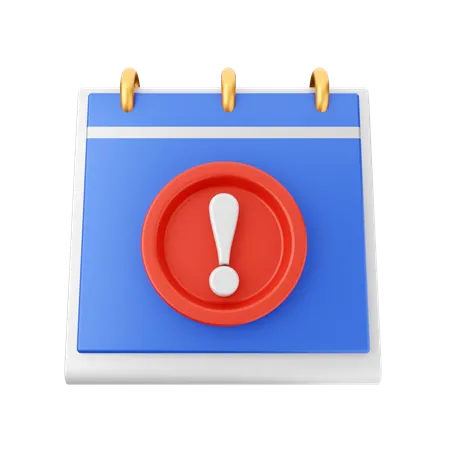 Calendrier d'alerte  3D Icon