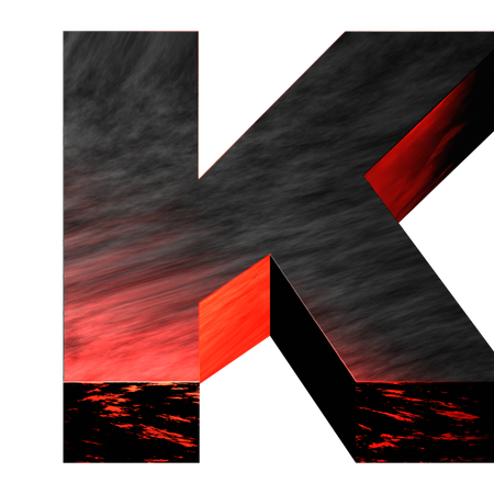 Alfabeto k  3D Icon