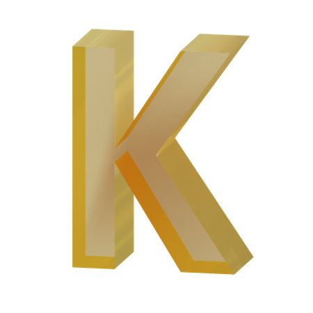 Alfabeto k  3D Icon