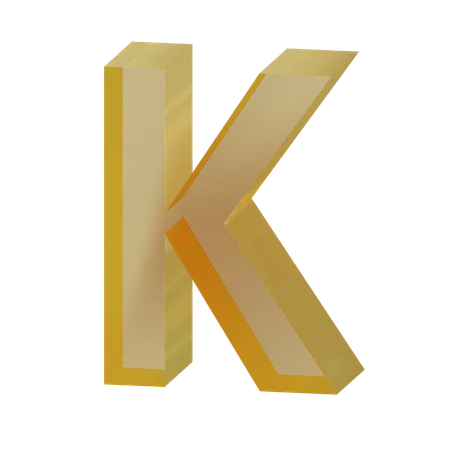 Alfabeto k  3D Icon