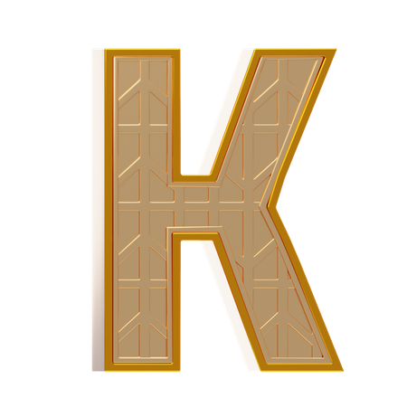 Alfabeto k  3D Icon