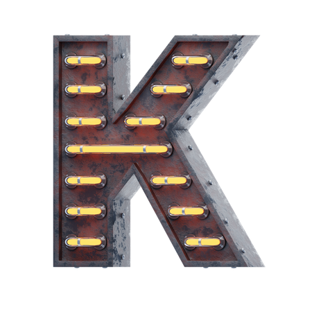 Alfabeto k  3D Icon