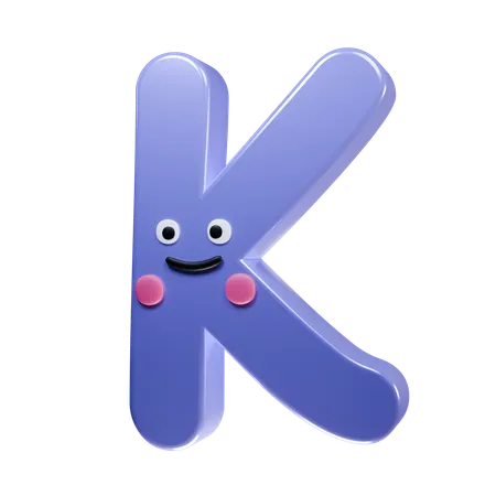 Alfabeto k  3D Icon