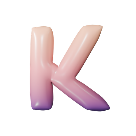 Alfabeto k  3D Icon