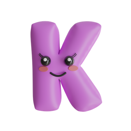 Alfabeto k  3D Icon