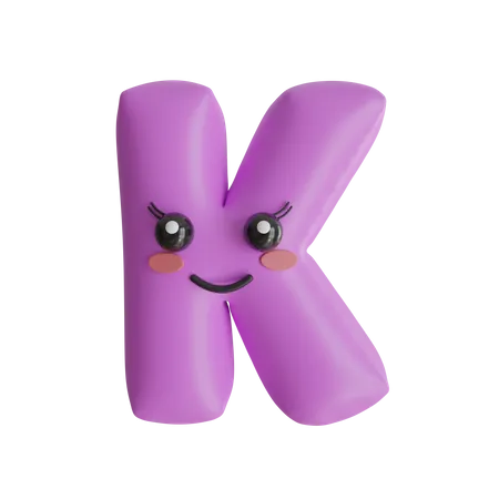 Alfabeto k  3D Icon