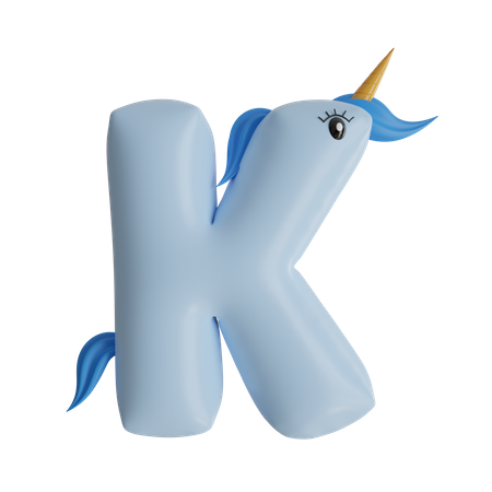 Alfabeto k  3D Icon