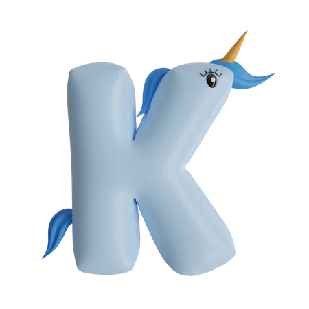 Alfabeto k  3D Icon