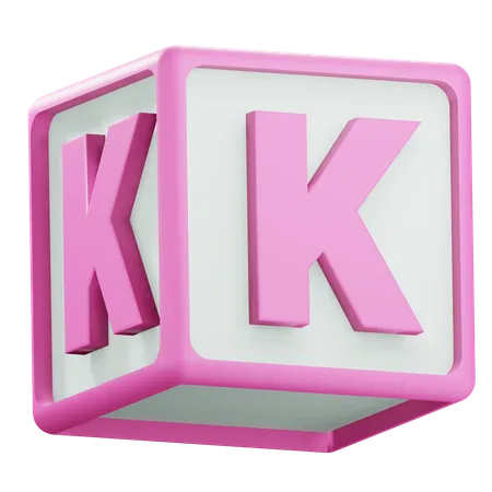 Alfabeto k  3D Icon