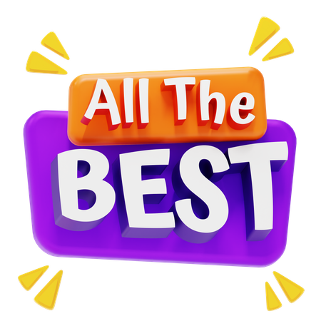 All The Best  3D Sticker