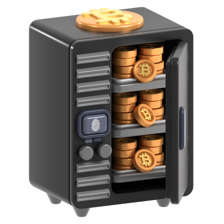 Almacenamiento de bitcoins  3D Icon