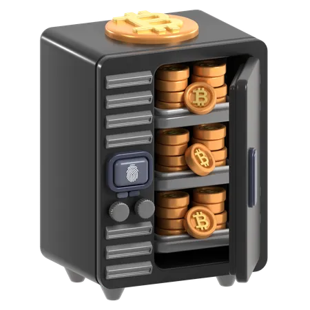 Almacenamiento de bitcoins  3D Icon