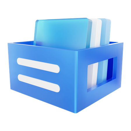 Almacenamiento de archivos  3D Icon