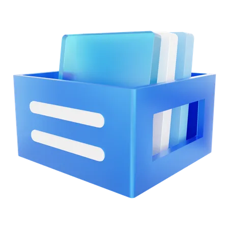 Almacenamiento de archivos  3D Icon