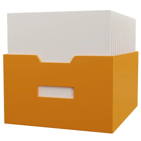 Almacenamiento de archivos amarillo  3D Icon