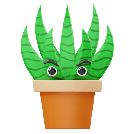 Aloevera Plant  3D Illustration