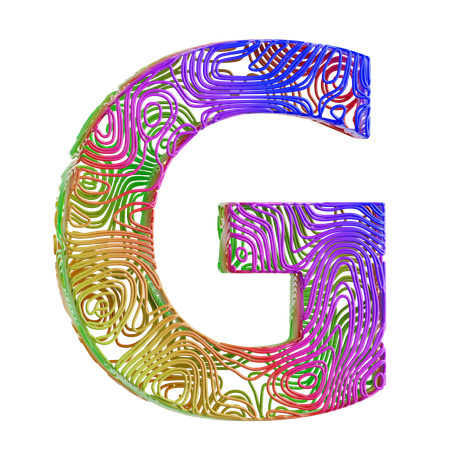 Forme abstraite de l'alphabet g  3D Icon