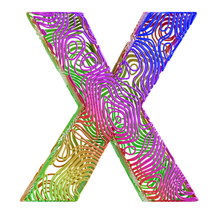 Forme abstraite de l'alphabet x  3D Icon