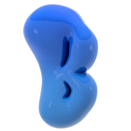 Alphabet B bubble letter  3D Icon