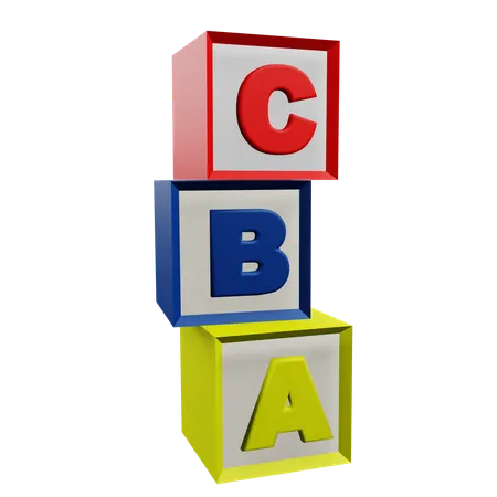 Alphabet Blocks  3D Icon