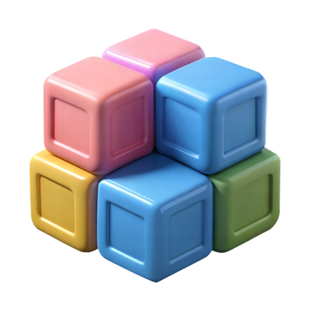 Alphabet Blocks  3D Icon