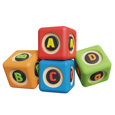 Alphabet Blocks  3D Icon